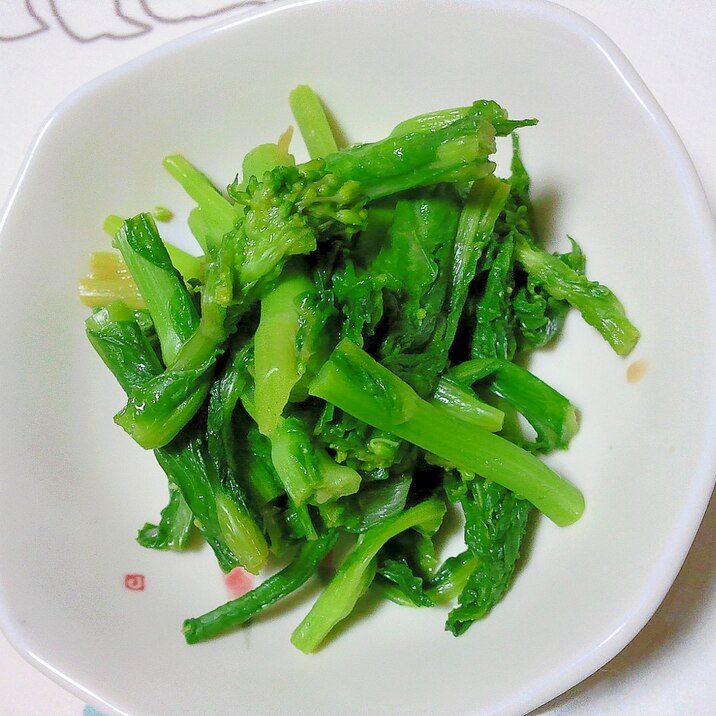 菜の花のからし麺つゆ和え++